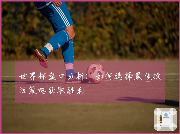 世界杯盘口分析：如何选择最佳投注策略获取胜利